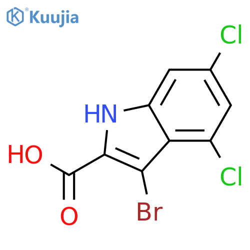 3-Bromo-4,6-dichloro-1H-indole-2-carboxylic acid structure