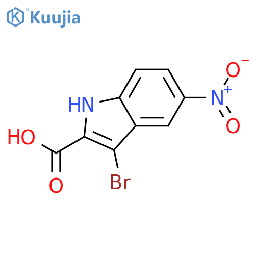 1H-Indole-2-carboxylic acid, 3-bromo-5-nitro- structure