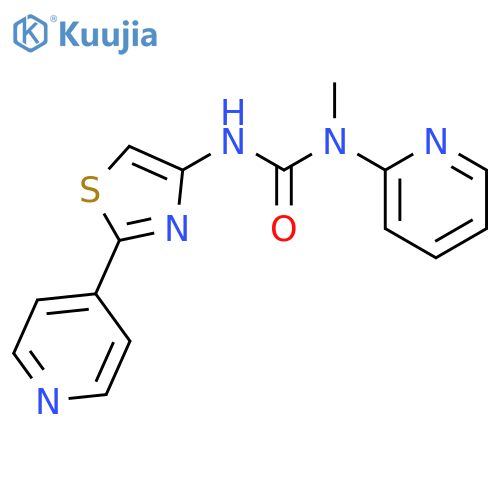 UREA, N-METHYL-N-2-PYRIDINYL-N'-[2-(4-PYRIDINYL)-4-THIAZOLYL]- structure