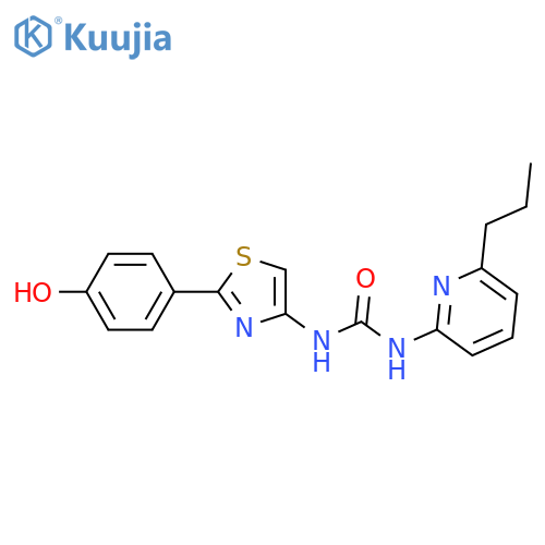 UREA, N-[2-(4-HYDROXYPHENYL)-4-THIAZOLYL]-N'-(6-PROPYL-2-PYRIDINYL)- structure