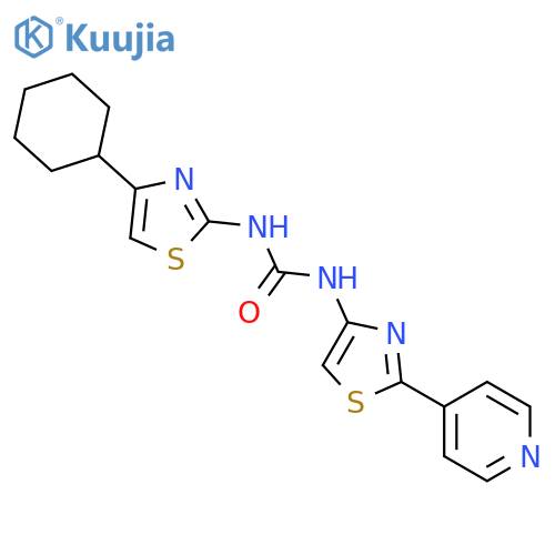 UREA, N-(4-CYCLOHEXYL-2-THIAZOLYL)-N'-[2-(4-PYRIDINYL)-4-THIAZOLYL]- structure