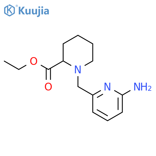2-Piperidinecarboxylic acid, 1-[(6-amino-2-pyridinyl)methyl]-, ethyl ester structure