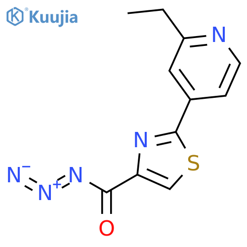 4-Thiazolecarbonyl azide, 2-(2-ethyl-4-pyridinyl)- structure