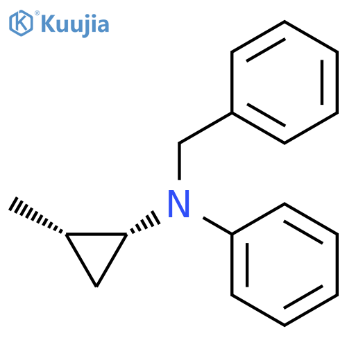 Benzenemethanamine, N-[(1R,2S)-2-methylcyclopropyl]-N-phenyl-, rel- structure