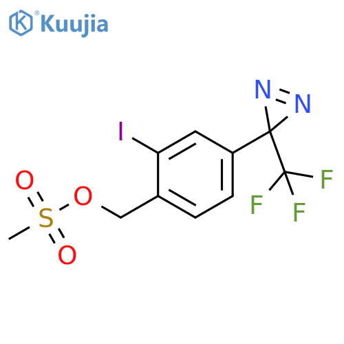 {2-iodo-4-3-(trifluoromethyl)-3H-diazirin-3-ylphenyl}methyl methanesulfonate structure