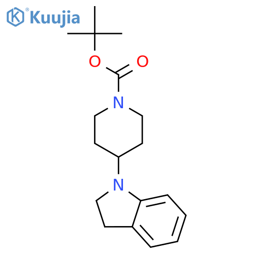 tert-Butyl 4-(Indolin-1-yl)piperidine-1-carboxylate structure