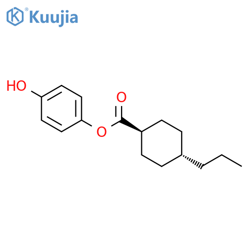 Cyclohexanecarboxylic acid, 4-propyl-, 4-hydroxyphenyl ester, trans- structure