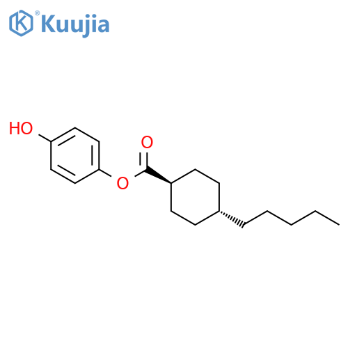 CYCLOHEXANECARBOXYLIC ACID, 4-PENTYL-, 4-HYDROXYPHENYL ESTER, TRANS- structure