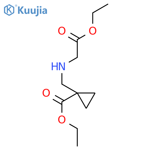 Ethyl 1-((2-ethoxy-2-oxoethylamino)methyl)cyclopropanecarboxylate structure