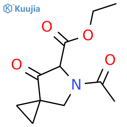 ethyl 5-acetyl-7-oxo-5-azaspiro2.4heptane-6-carboxylate structure