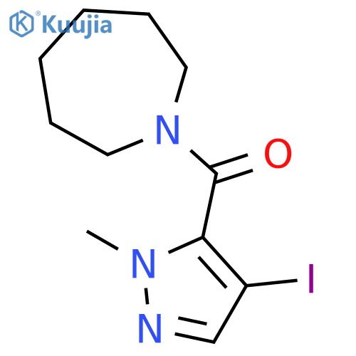 1-[(4-iodo-1-methyl-1H-pyrazol-5-yl)carbonyl]azepane structure
