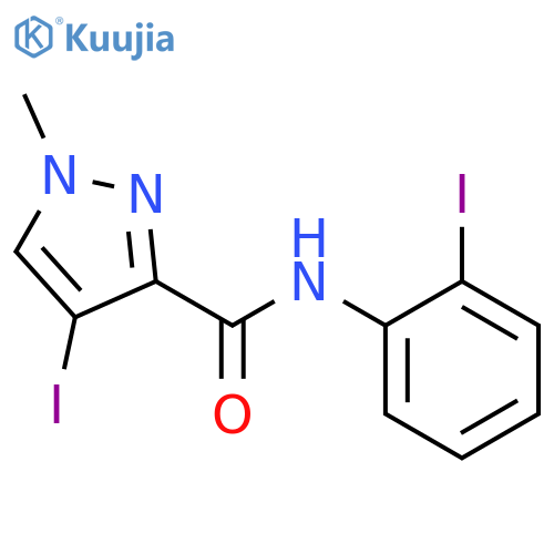 4-iodo-N-(2-iodophenyl)-1-methyl-1H-pyrazole-3-carboxamide structure