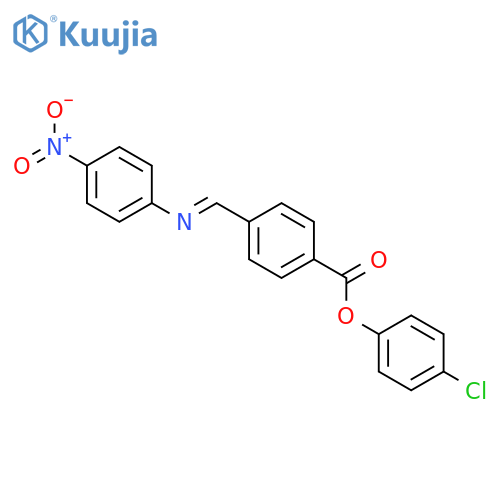Benzoic acid, 4-[(E)-[(4-nitrophenyl)imino]methyl]-, 4-chlorophenyl ester structure