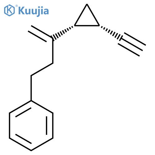 Benzene, [3-[(1R,2S)-2-ethynylcyclopropyl]-3-butenyl]-, rel- structure