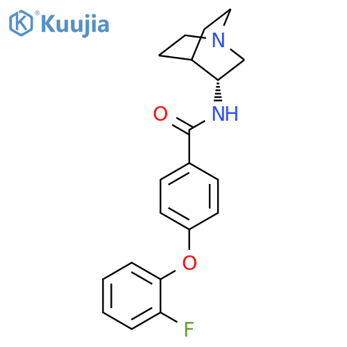 Benzamide, N-(3R)-1-azabicyclo[2.2.2]oct-3-yl-4-(2-fluorophenoxy)- structure