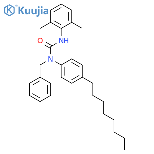 UREA, N'-(2,6-DIMETHYLPHENYL)-N-(4-OCTYLPHENYL)-N-(PHENYLMETHYL)- structure