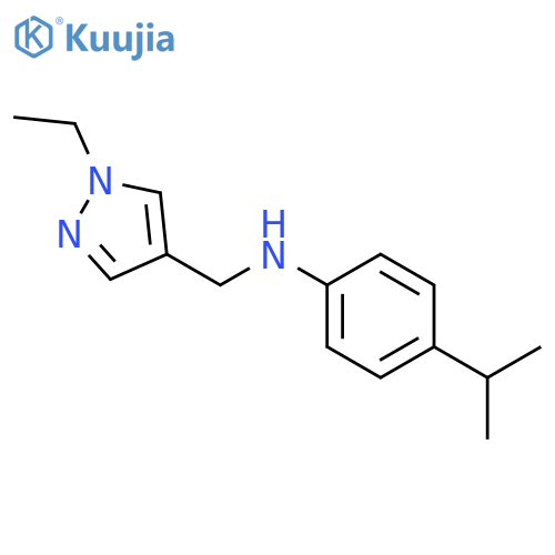 N-(1-ethyl-1H-pyrazol-4-yl)methyl-4-(propan-2-yl)aniline structure
