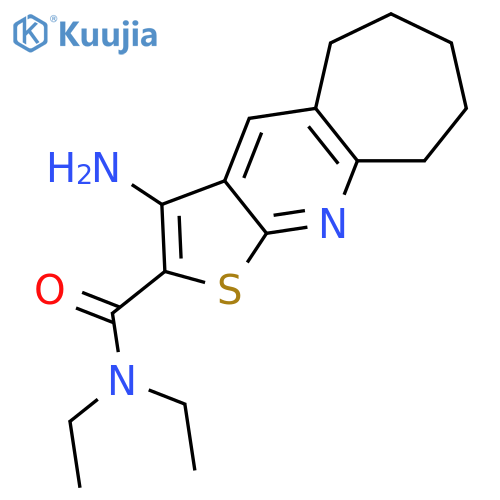 <br>3-Amino-N,N-diethyl-6,7,8,9-tetrahydro-5H-cyclohepta[b]thieno[3,2-e]pyridin e-2-carboxamide structure