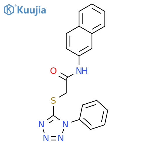 N-(naphthalen-2-yl)-2-((1-phenyl-1H-tetrazol-5-yl)thio)acetamide structure