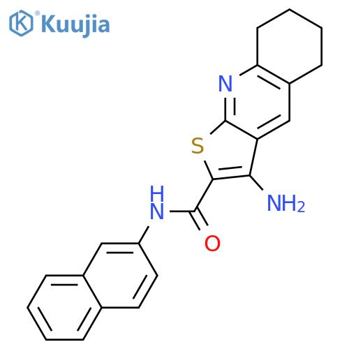 3-amino-N-(naphthalen-2-yl)-5H,6H,7H,8H-thieno2,3-bquinoline-2-carboxamide structure