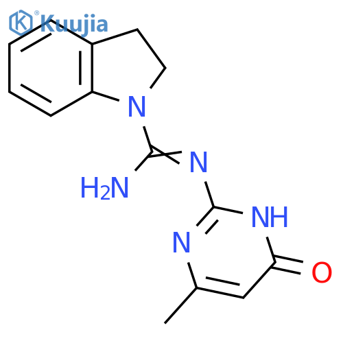 N-(6-Methyl-4-oxo-1,4-dihydropyrimidin-2-yl)-indoline-1-carboximidamide structure