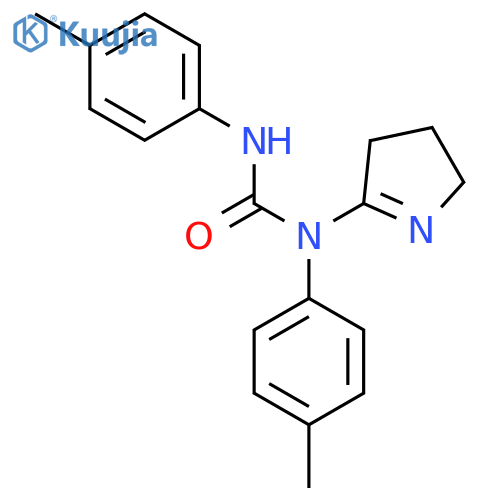 3-(3,4-dihydro-2H-pyrrol-5-yl)-1,3-bis(4-methylphenyl)urea structure