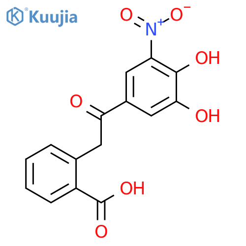 Benzoic acid, 2-[2-(3,4-dihydroxy-5-nitrophenyl)-2-oxoethyl]- structure