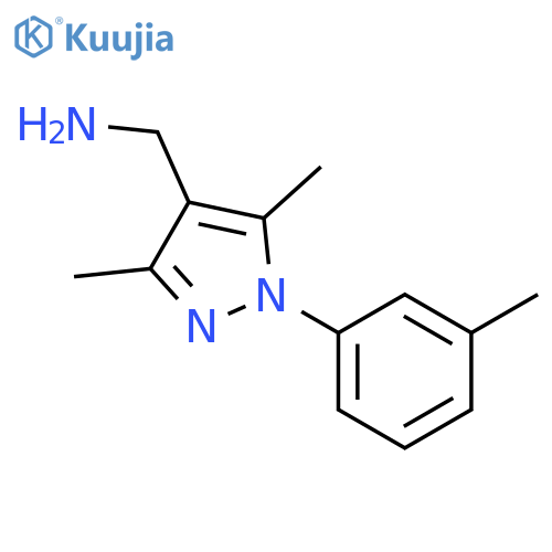 {3,5-Dimethyl-1-(3-methylphenyl)-1H-pyrazol-4-ylmethyl}amine structure