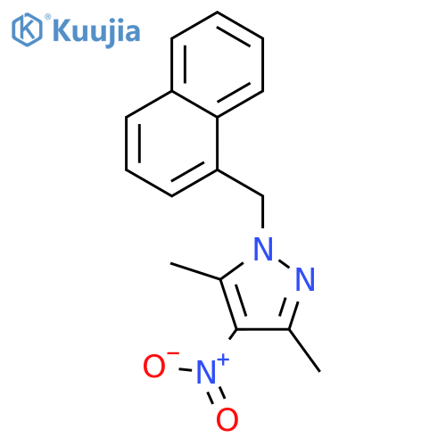 3,5-dimethyl-1-(naphthalen-1-yl)methyl-4-nitro-1H-pyrazole structure
