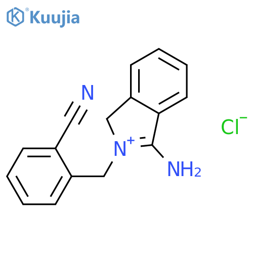 3-amino-2-[(2-cyanophenyl)methyl]-1H-isoindol-2-ium chloride structure