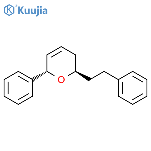 2H-PYRAN, 3,6-DIHYDRO-6-PHENYL-2-(2-PHENYLETHYL)-, (2R,6S)- structure