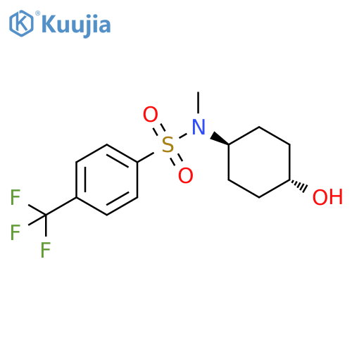 Benzenesulfonamide, N-(trans-4-hydroxycyclohexyl)-N-methyl-4-(trifluoromethyl)- structure