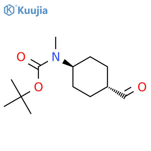 tert-butyl N-methyl-N-[trans-4-formylcyclohexyl]carbamate structure