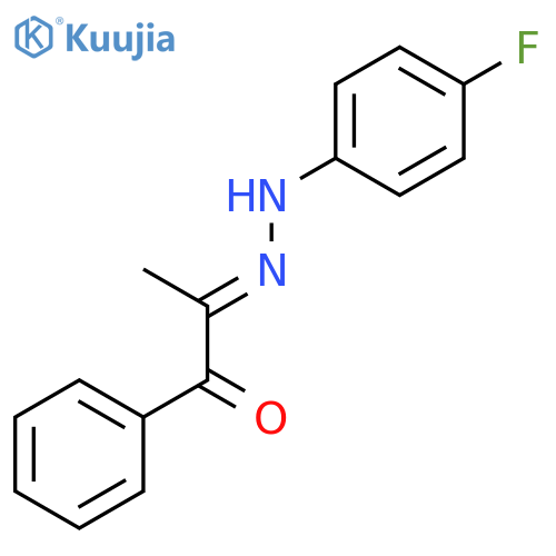 1,2-PROPANEDIONE, 1-PHENYL-, 2-[(4-FLUOROPHENYL)HYDRAZONE] structure