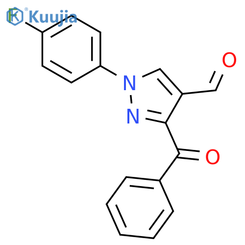 1H-PYRAZOLE-4-CARBOXALDEHYDE, 3-BENZOYL-1-(4-FLUOROPHENYL)- structure