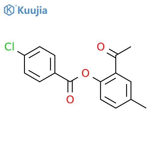 2-acetyl-4-methylphenyl 4-chlorobenzoate structure