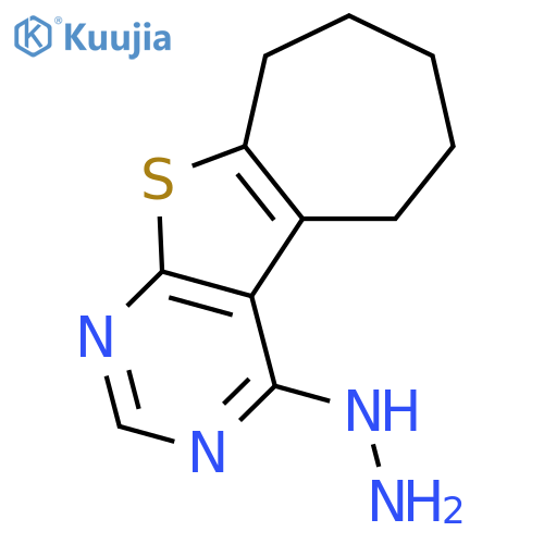 5H-Cyclohepta[4,5]thieno[2,3-d]pyrimidine,4-hydrazinyl-6,7,8,9-tetrahydro- structure
