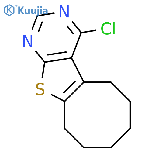 CYCLOOCTA[4,5]THIENO[2,3-D]PYRIMIDINE, 4-CHLORO-5,6,7,8,9,10-HEXAHYDRO- structure