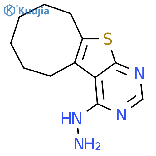 4-Hydrazino-5,6,7,8,9,10-hexahydrocycloocta[4,5]thieno[2,3-d]pyrimidine structure