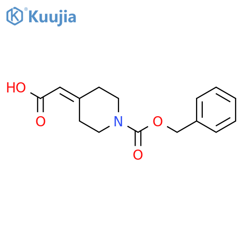 1-Cbz-Piperidin-4-ylidene-acetic Acid structure