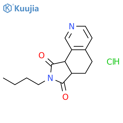2-butyl-3a,4,5,9b-tetrahydropyrrolo[3,4-h]isoquinoline-1,3-dione;hydrochloride structure