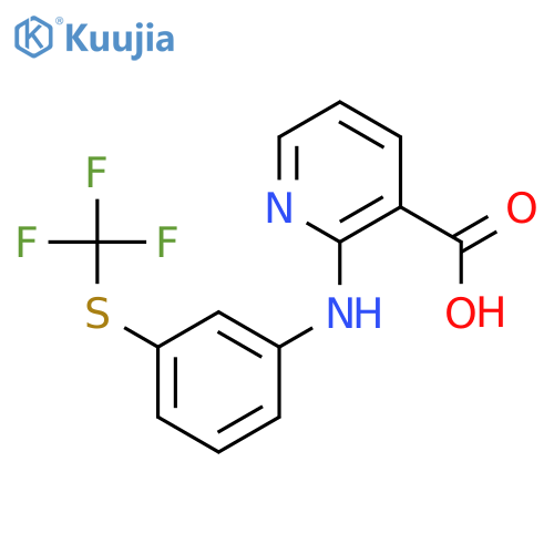 2-((3-((Trifluoromethyl)thio)phenyl)amino)-3-pyridinecarboxylic acid structure