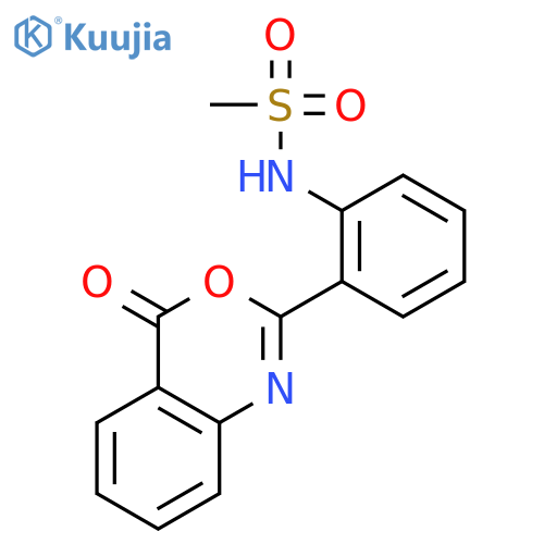 Methanesulfonamide,N-[2-(4-oxo-4H-3,1-benzoxazin-2-yl)phenyl]- structure