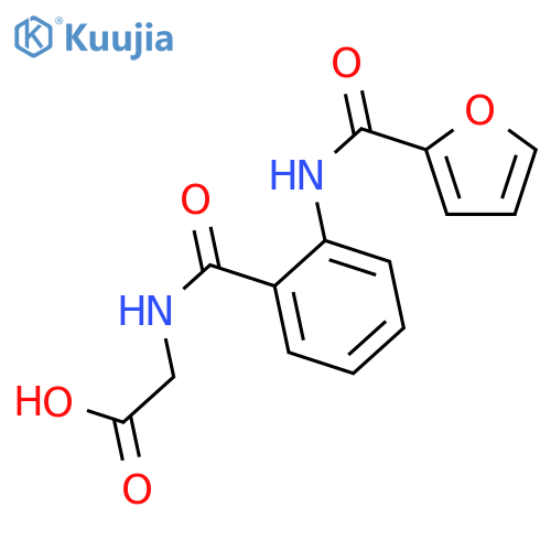 N-({2-[(furan-2-ylcarbonyl)amino]phenyl}carbonyl)glycine structure