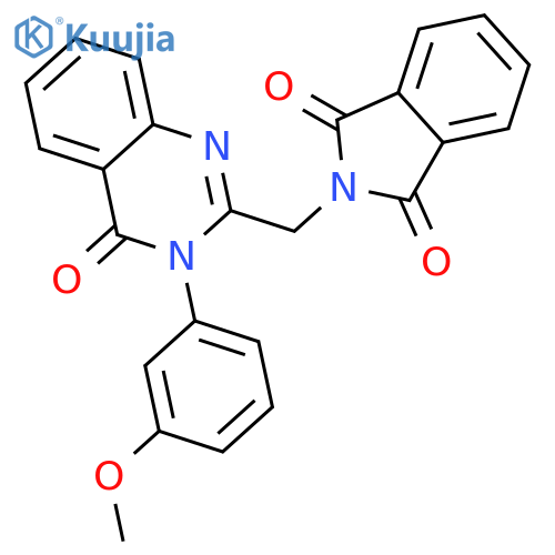 <br>2-((3-(3-methoxyphenyl)-4-oxo-3,4-dihydroquinazolin-2-yl)methyl)isoindoline -1,3-dione structure
