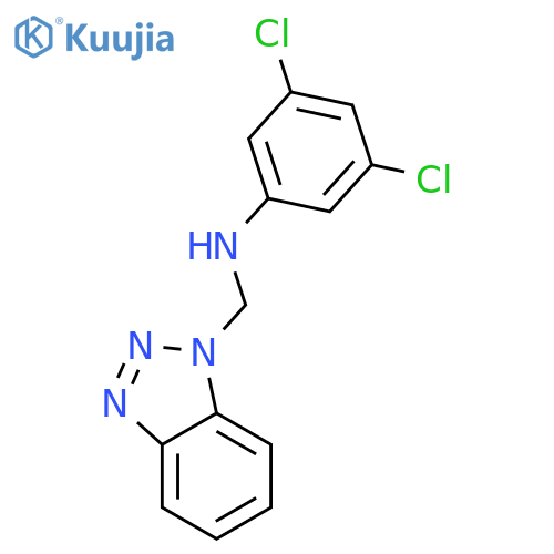 1H-BENZOTRIAZOLE-1-METHANAMINE, N-(3,5-DICHLOROPHENYL)- structure