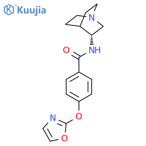 BENZAMIDE, N-(3R)-1-AZABICYCLO[2.2.2]OCT-3-YL-4-(2-OXAZOLYLOXY)- structure