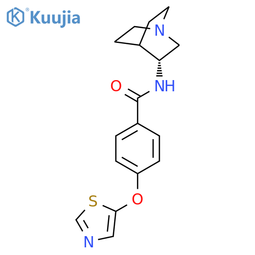 BENZAMIDE, N-(3R)-1-AZABICYCLO[2.2.2]OCT-3-YL-4-(5-THIAZOLYLOXY)- structure