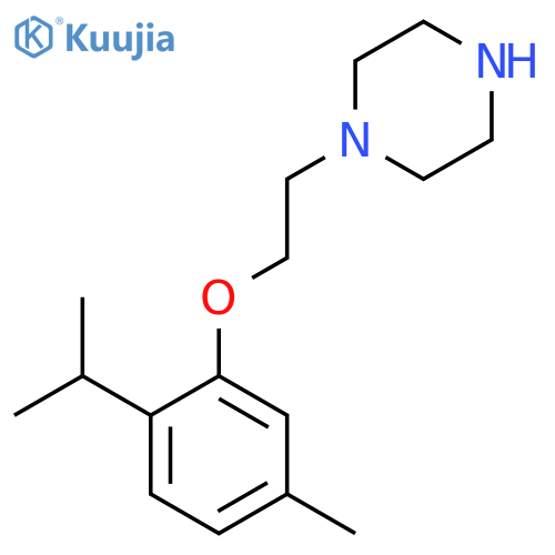 1-[2-(2-Isopropyl-5-methyl-phenoxy)-ethyl]-piperazine structure