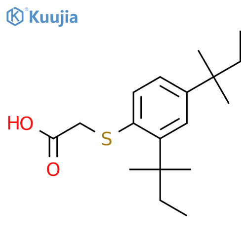ACETIC ACID, [[2,4-BIS(1,1-DIMETHYLPROPYL)PHENYL]THIO]- structure